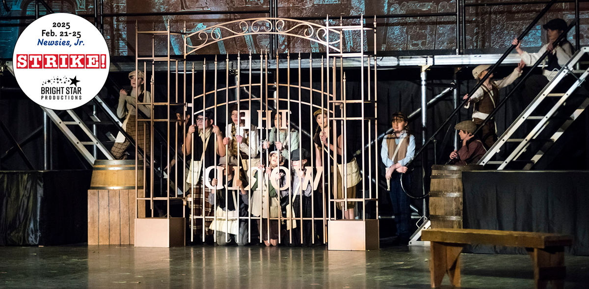 Junior Cast of Newsies Jr. Newsies at The World's Gate