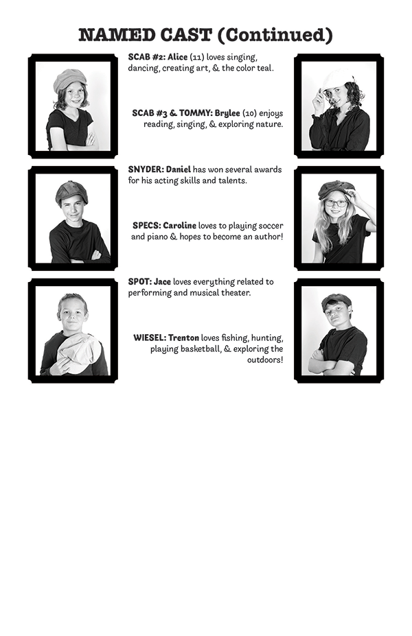 Newsies Jr. Junior Cast Named Cast Continued