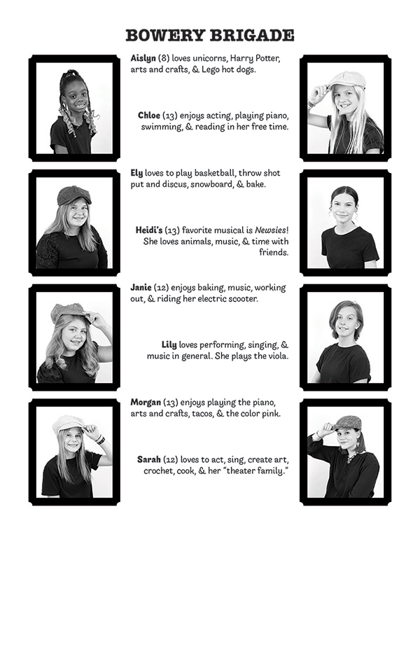 Newsies Jr. Senior Cast Bowery Brigade