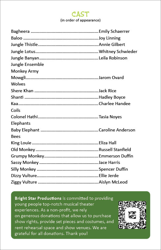 Cast in Order of Appearance