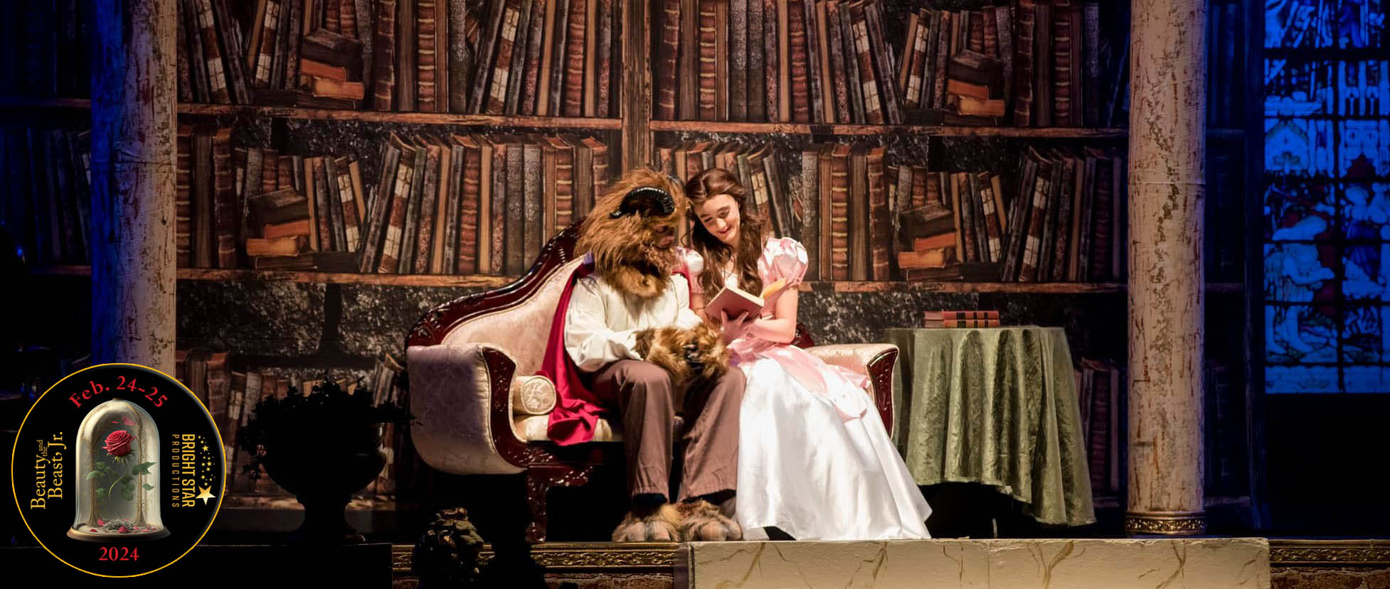Beauty and the Beast, Jr. Belle and Beast in the Library