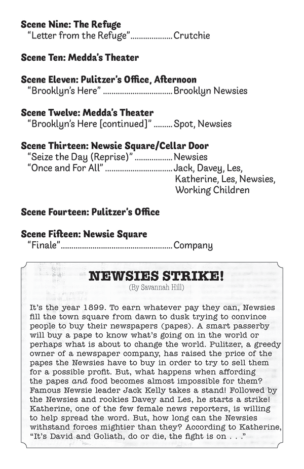 Newsies Jr. Summary