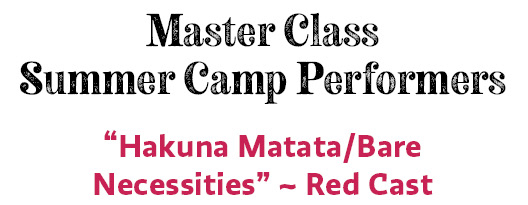 Bright Star Productions 2026 Master Class Students